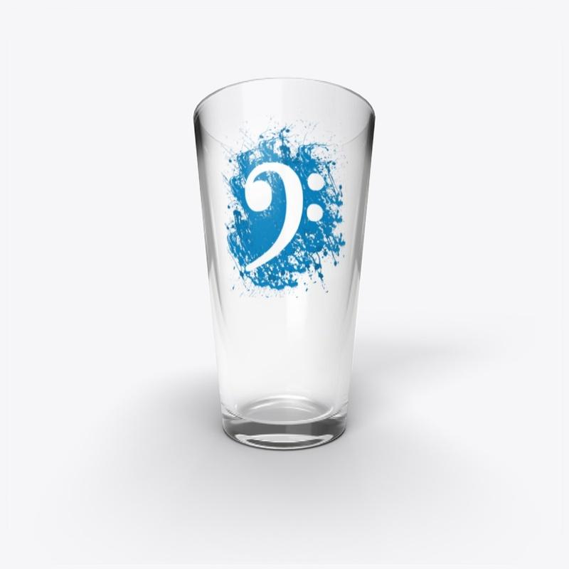 Bass Clef Pint Glass